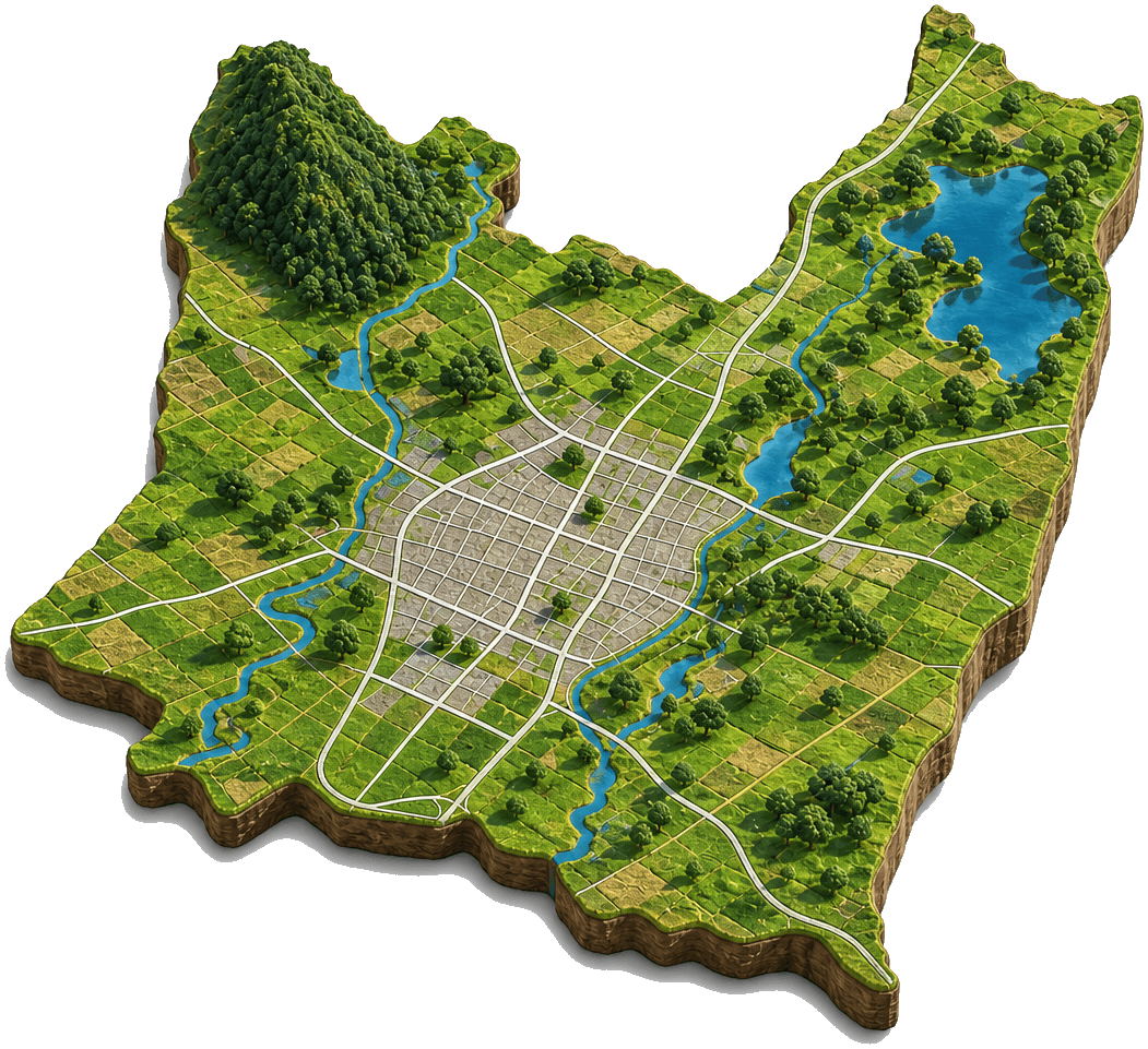 Mapa ilustrado 3D de Chía